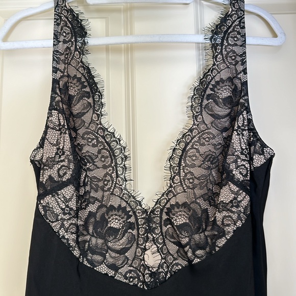 Bardot Black Lace Silky Slip Dress - Picture 9 of 16